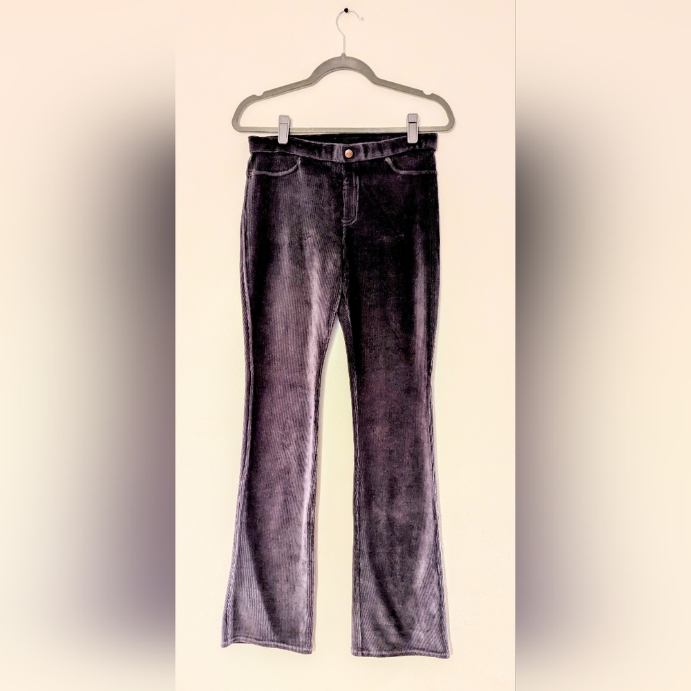 Steel gray soft, thin corduroy pants - size 10? M LONG